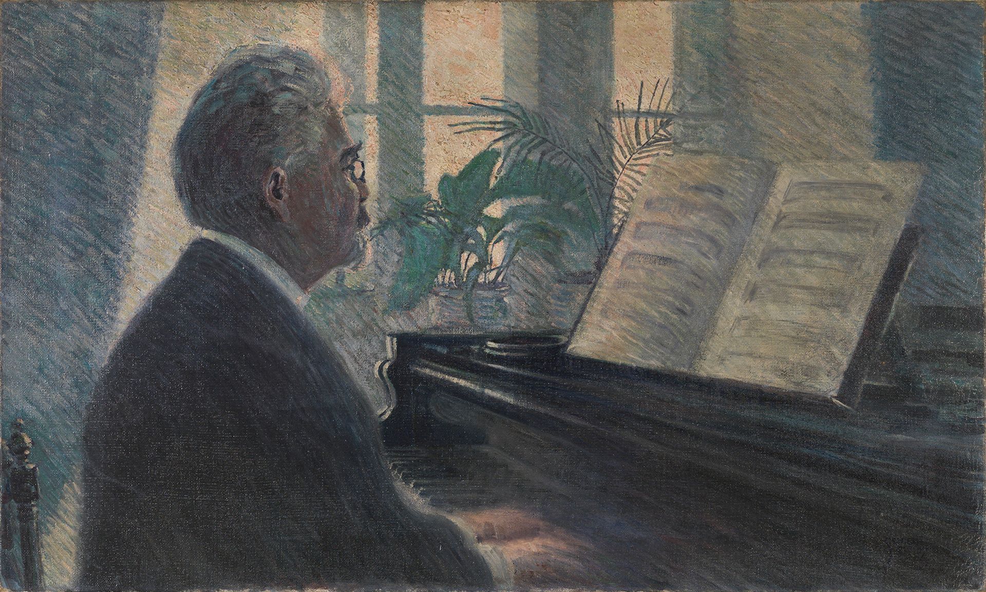 Egon Schiele's Leopold Czihaczek at the Piano (1907). © Leopold Museum