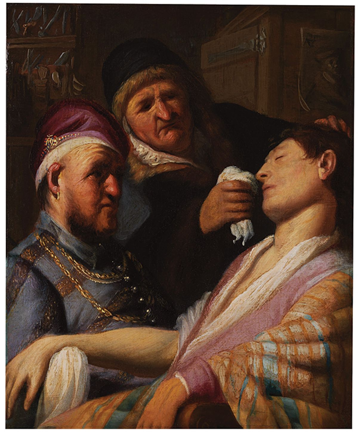Rembrandt's Unconscious Patient (Allegory of Smell) van Rijn (around 1624–25) belonged to Jay Rappoport's grandfather Courtesy of The Leiden Collection