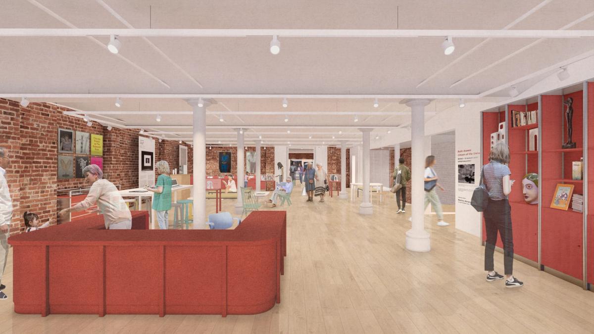 Architect's rendered view of the gallery's new entrance space

Courtesy of Modern Art Oxford