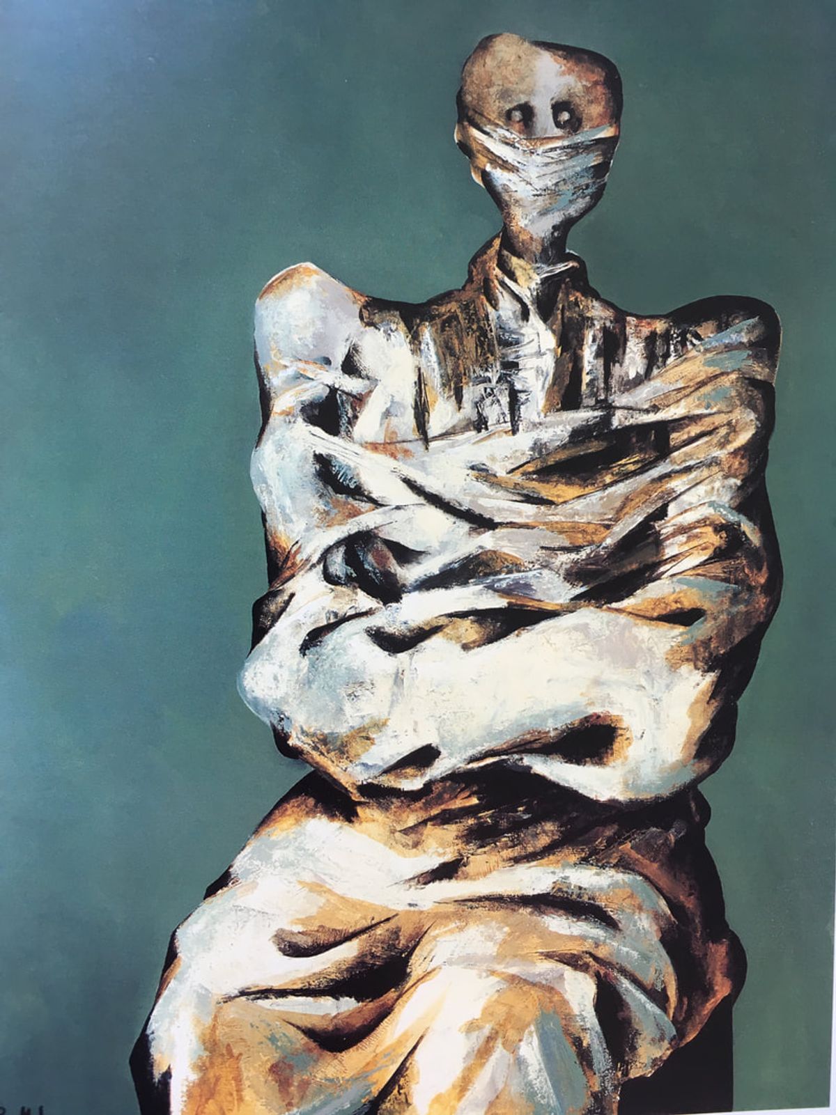 An untitled work by the Iranian painter Bahman Mohasses, part of the Tehran Museum of Contemporary Art's collection