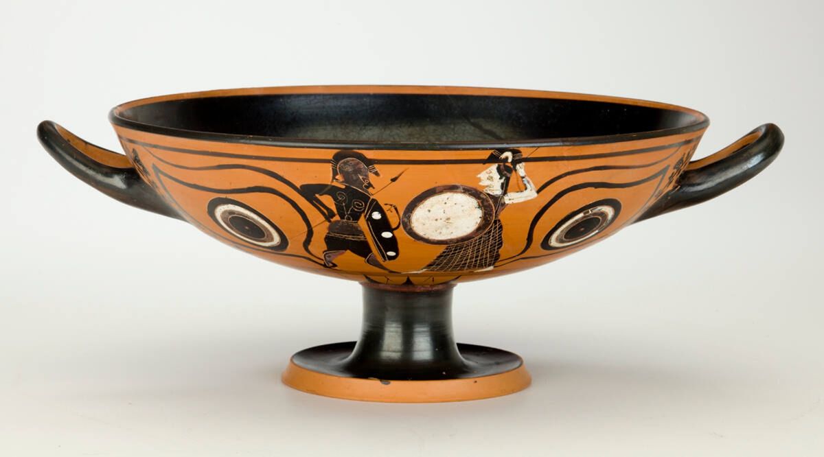 Black-figure kylix (drinking cup), 500s BCE Courtesy the Worcester Museum of Art