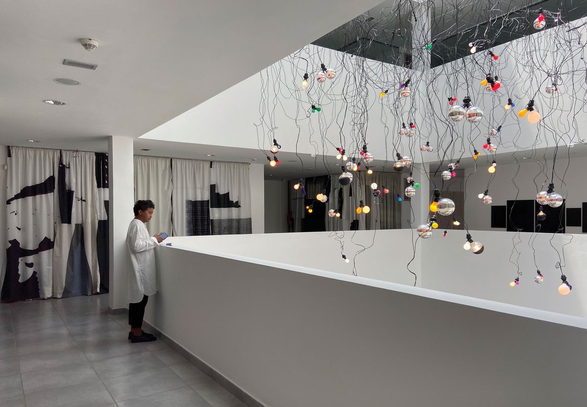 Artistic director Joël Andrianomearisoa at the new contemporary art venue in Madagascar's capital Antananarivo