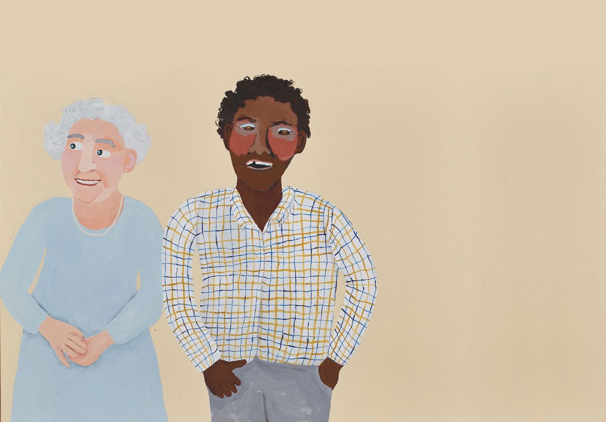 Vincent Namatjira's The Queen and Me (2016) is included in the book Ancestors, Artefacts, Empire: Indigenous Australia in British and Irish Museums © Trustees of the British Museum, Photography and Imaging
