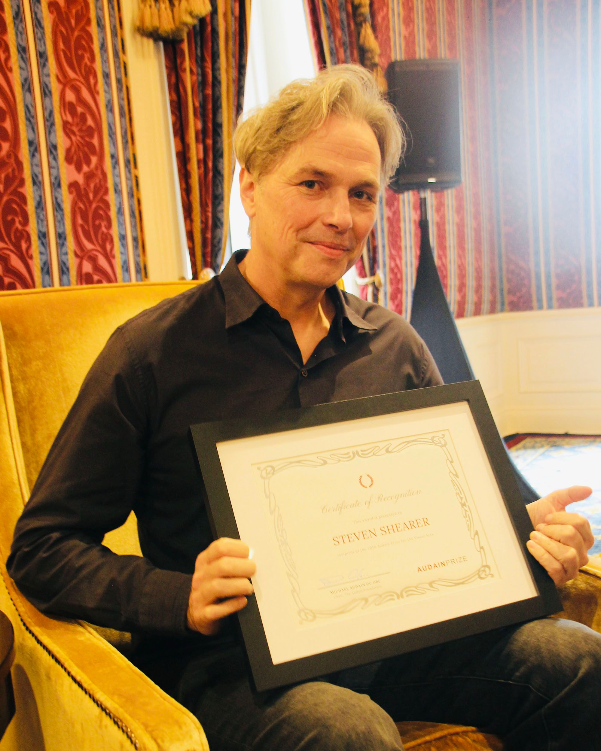 Steven Shearer at the 2026 Audain Prize ceremony in Vancouver on 23 September Photo © Hadani Ditmars