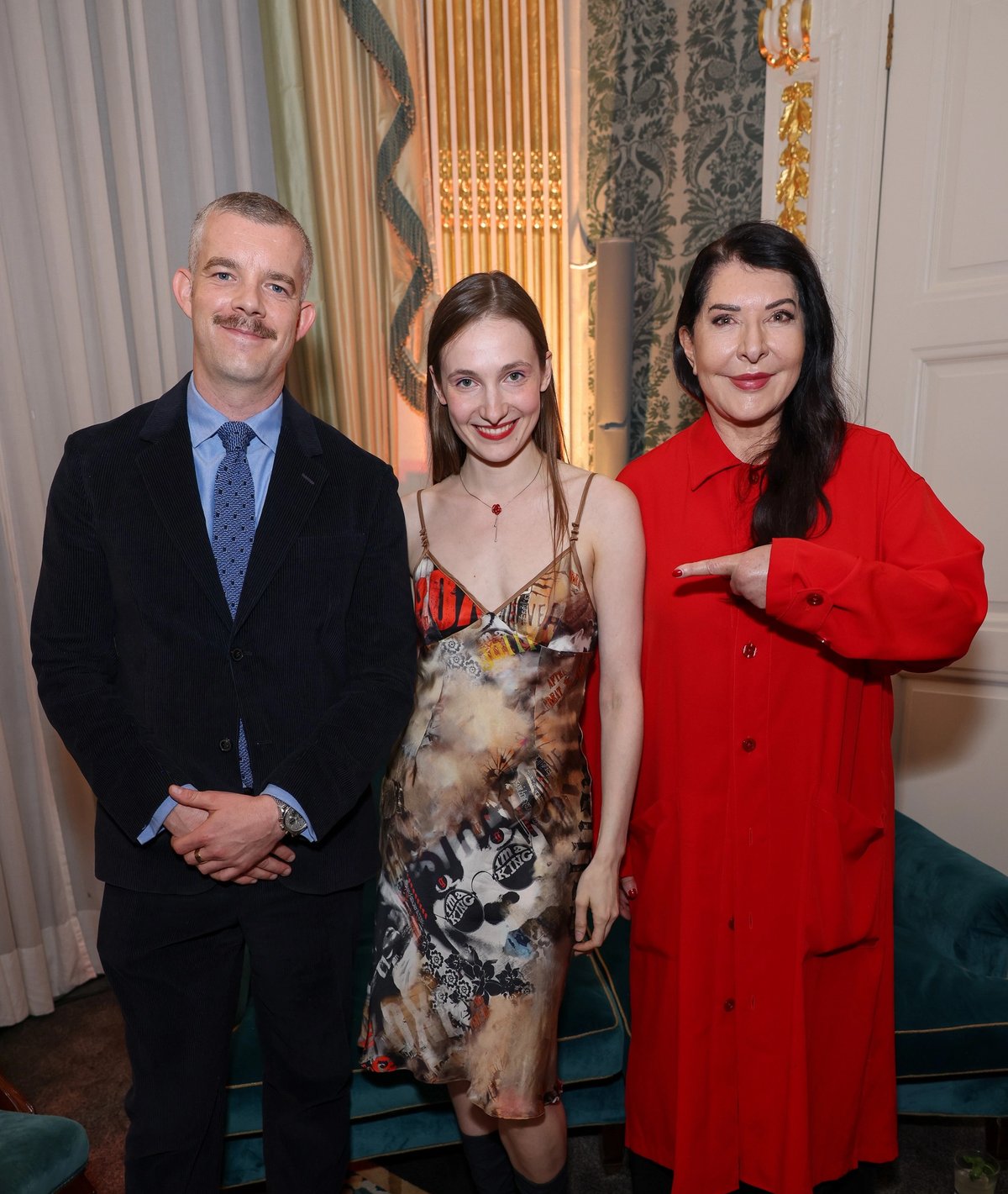 Russell Tovey, Daria Blum and Marina Abramović
courtesy Dave Benett/Getty Images for Claridge's