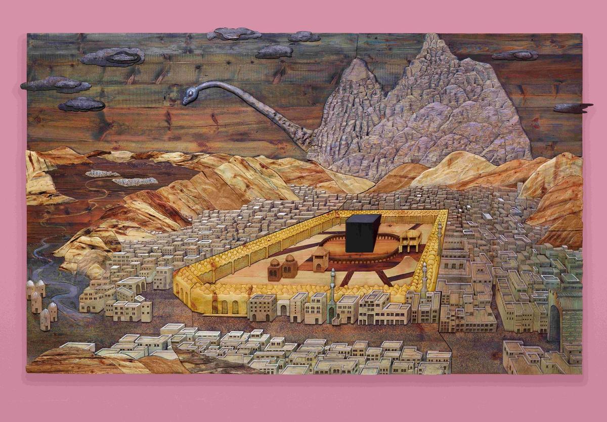 Wael Shawky, The Gulf Project Camp (after ‘Hajj (Panoramic Overview of Mecca)’ by Andreas Magnus Hunglinger, 1803) (2019) © Wael Shawky, Courtesy Lisson