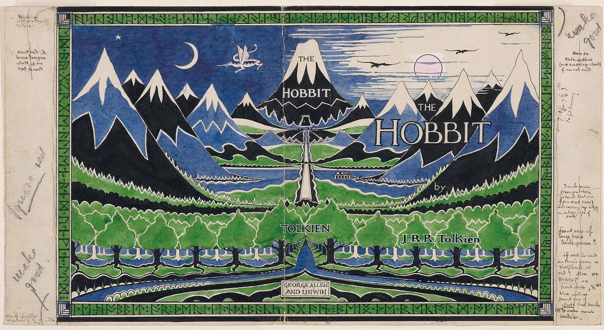 Dust jacket for The Hobbit The Tolkien Estate Limited 1937