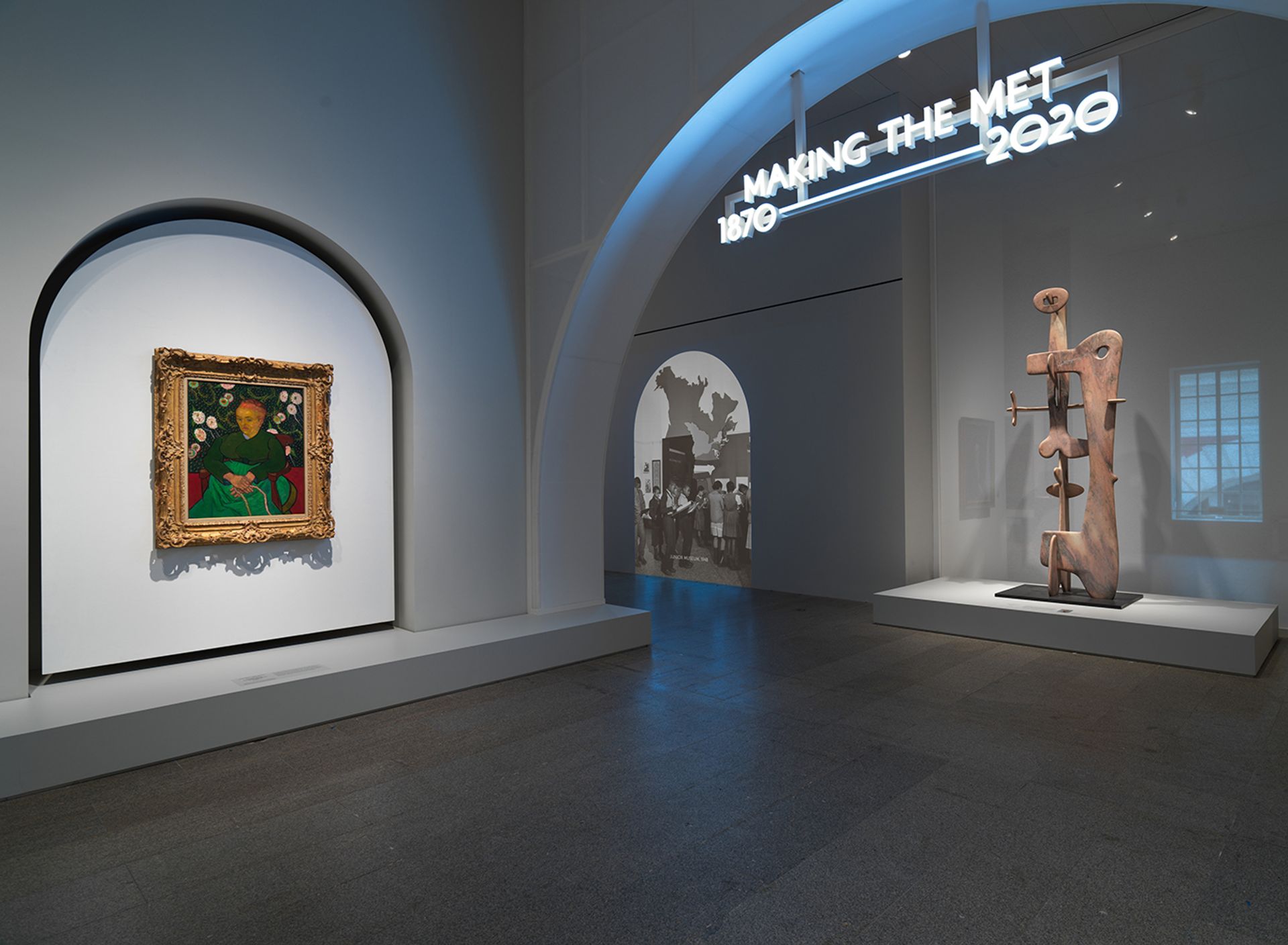 Installation view of Making the Met, 1870-2020, at the new reopened Metropolitan Museum of Art Courtesy of the Metropolitan Museum of Art