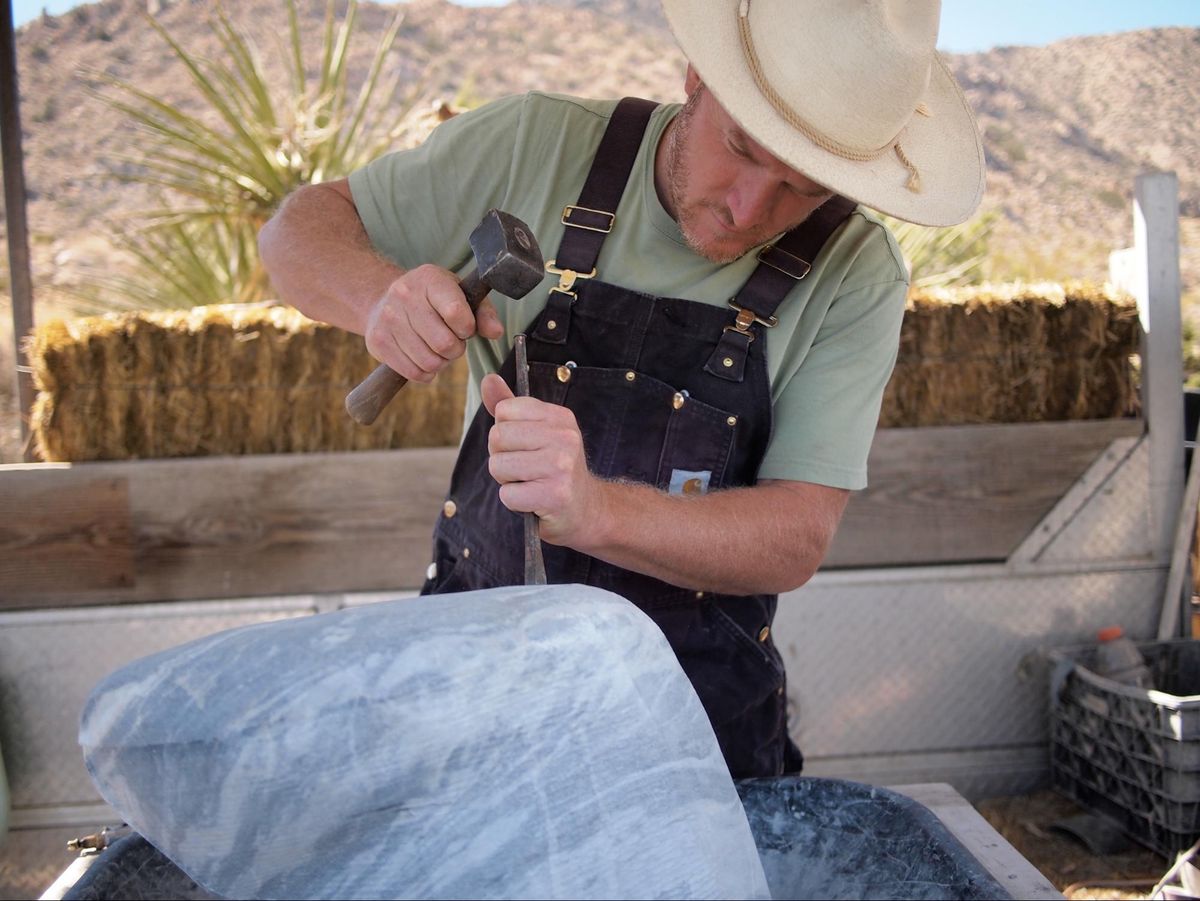 Artist Alma Allen working on a sculpture Courtesy the artist