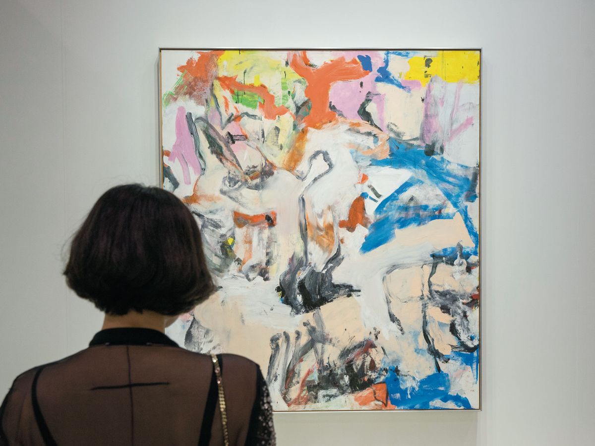 Willem de Kooning’s Untitled XII (1975) sold for a price tag of $35m at the fair Liu Jingya