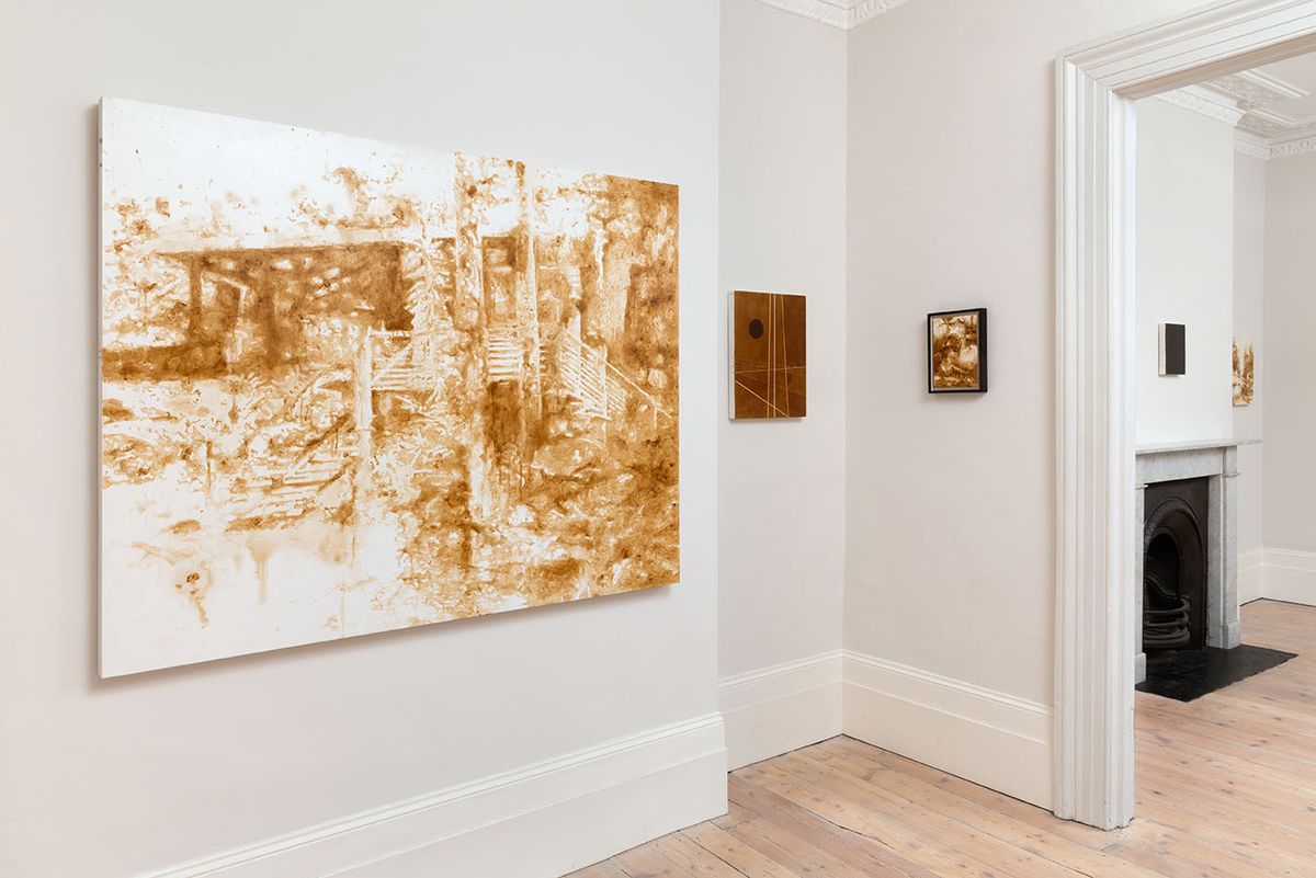 Installation view of Graham Gussin: the Mary Jane Paintings at Handel Street Projects Handel Street Projects