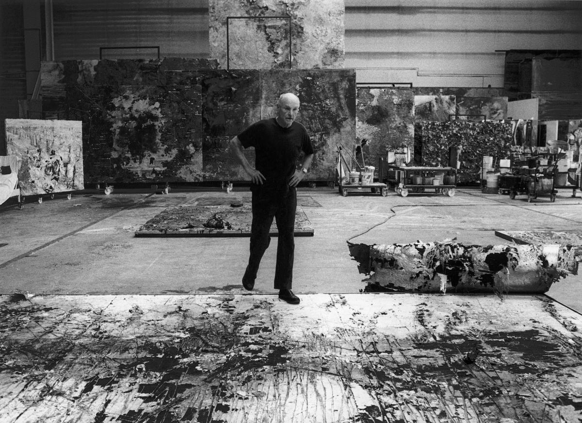 Anselm Kiefer at work in his studio
Photo courtesy Barbara Klemm