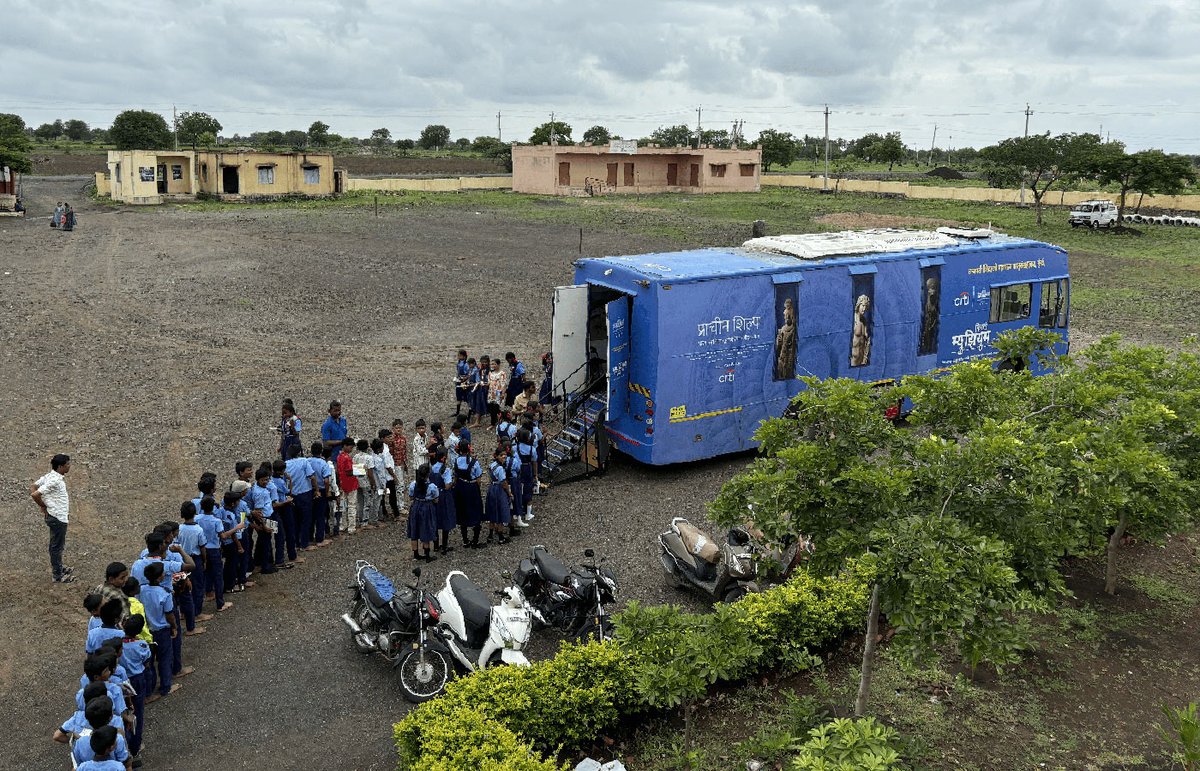 Mumbai’s Chhatrapati Shivaji Maharaj Vastu Sangrahalaya (CSMVS) has retrofitted three public service buses to take material objects on tour around the state of Maharashtra Courtesy: CSMVS