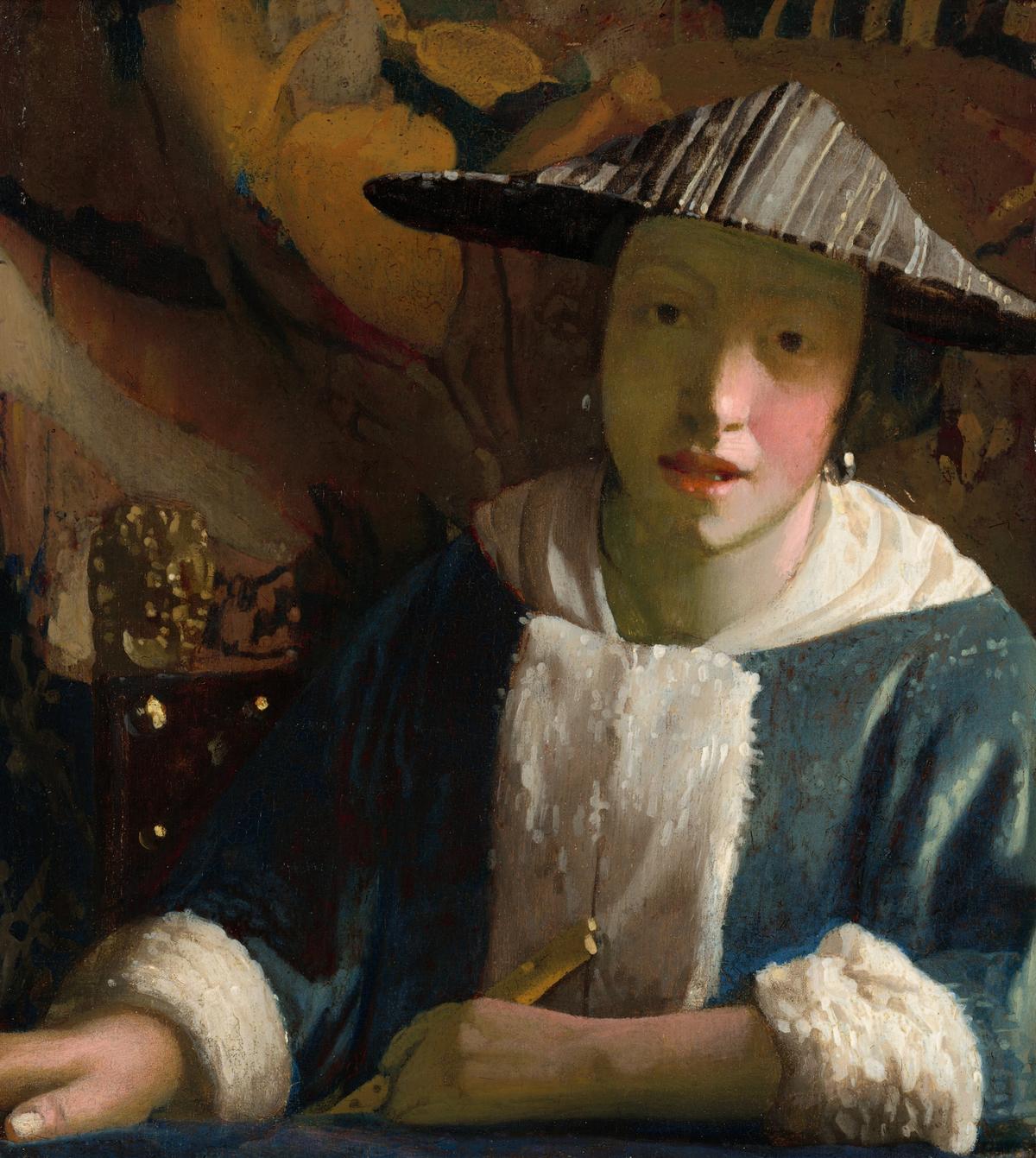 Studio of Johannes Vermeer, Girl with a Flute (around 1669-1675)