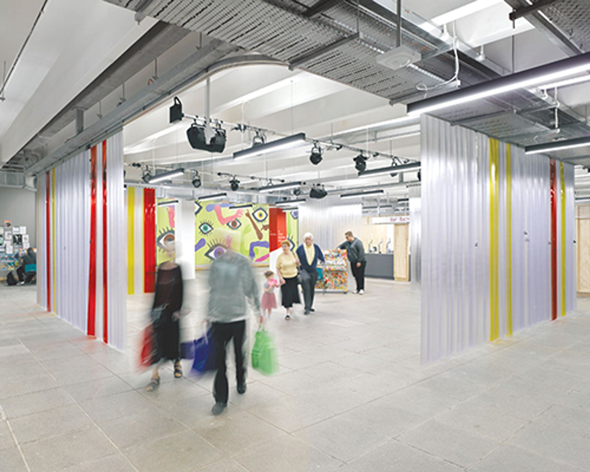 The internal public square uses a PVC curtain to create a more intimate space © James Morris