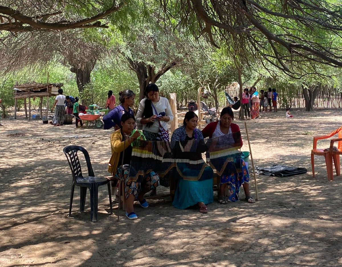 Members of the Silät collective, whose woven works will be on show at Cecilia Brunson Projects during London Gallery Weekend
Courtesy of Andrei Fernández and Cecilia Brunson Projects