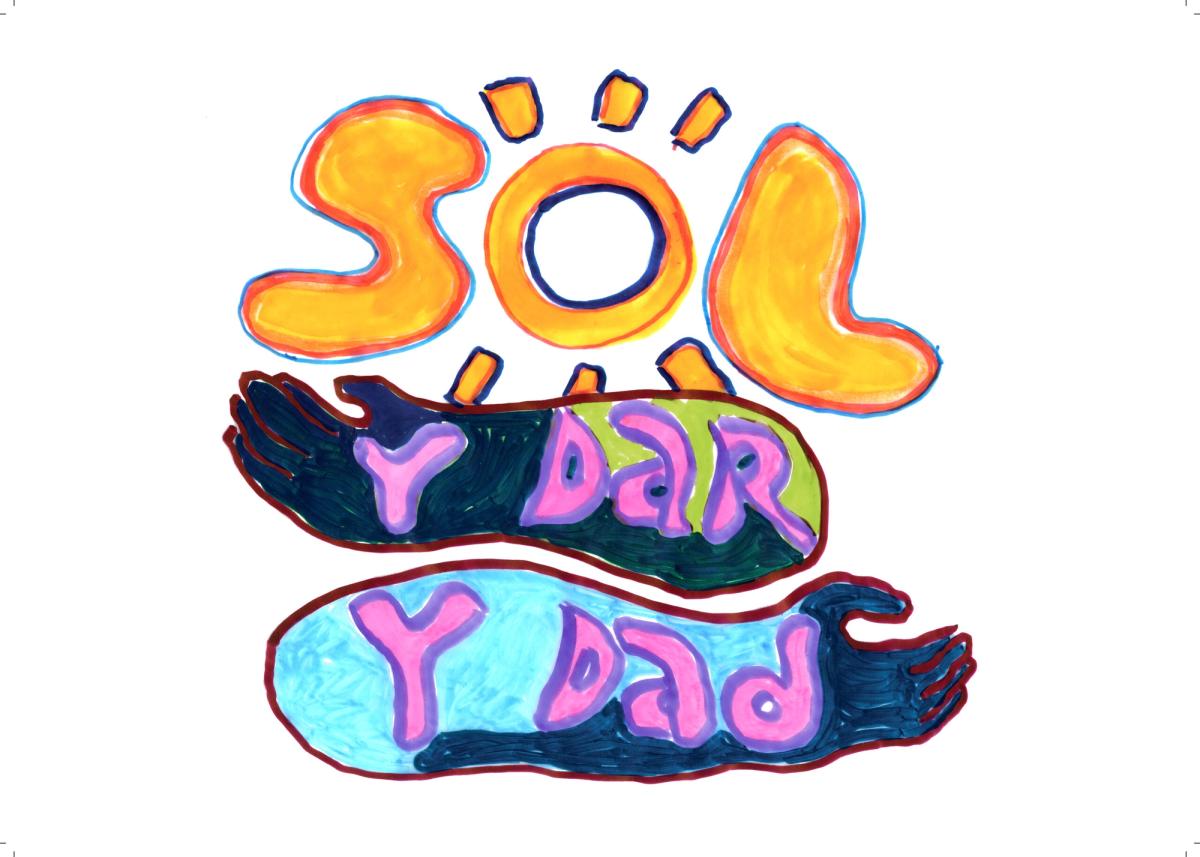 Cecilia Vicuña’s post references the Spanish word for solidarity, solidaridad
Courtesy of the artist and Book Works