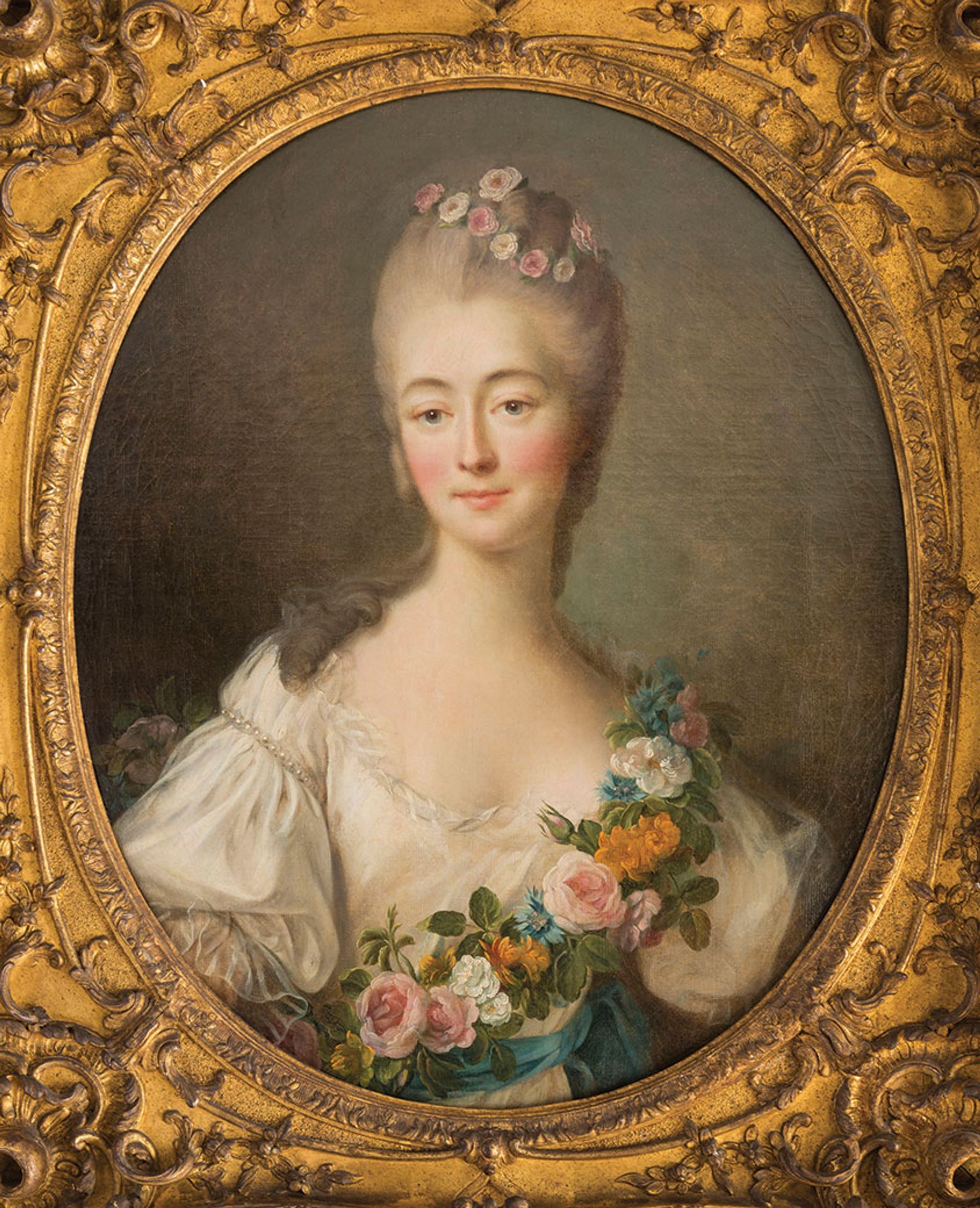 Madame Du Barry—painted by François-Hubert Drouais in 1769—lived in an apartment connected to King Louis XV’s chambers © Château de Versailles