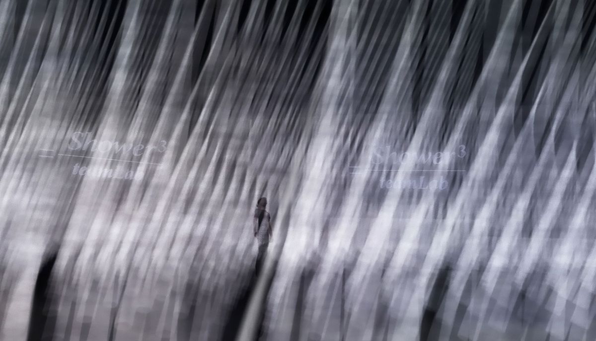 An image of how Shower³ by  teamLab will look