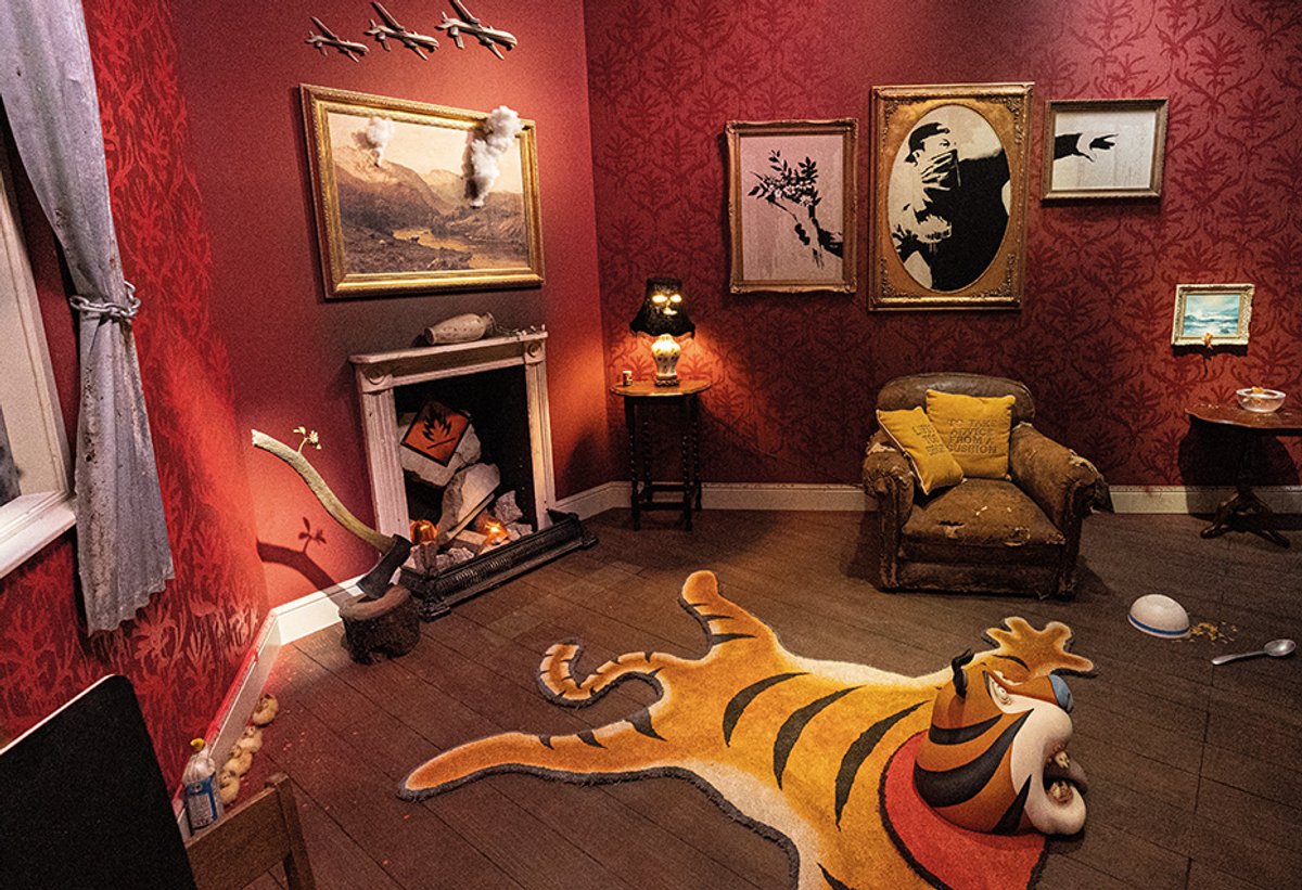 The interior of Banksy’s London shop Image courtesy of Banksy