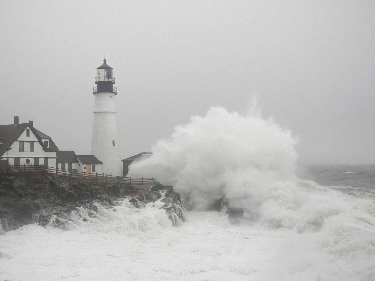 The January 2024 storms ripped off the tower door of Portland Head Light, Maine’s oldest lighthouse

Photo: Bob Trapani