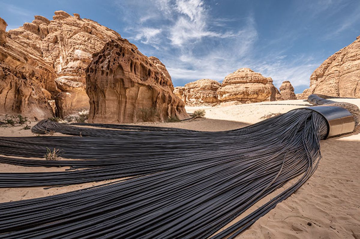 Muhannad Shono’s The Lost Path (2020) was installed at the first edition of Desert X Al Ula Lance Gerber