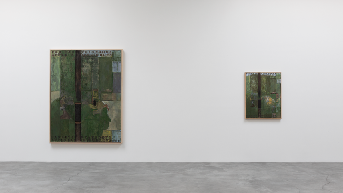 Installation view, Jasper Johns: Recent Paintings & Works on Paper, Matthew Marks Gallery, New York © Jasper Johns/VAGA at Artists Rights Society (ARS), NY. Courtesy of Matthew Marks Gallery, New York