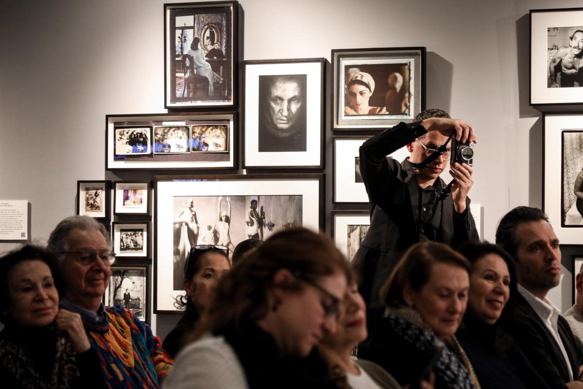Attendees during an event at the 2023 edition of Aipad's The Photography Show fair, held at Center415 Erica Price