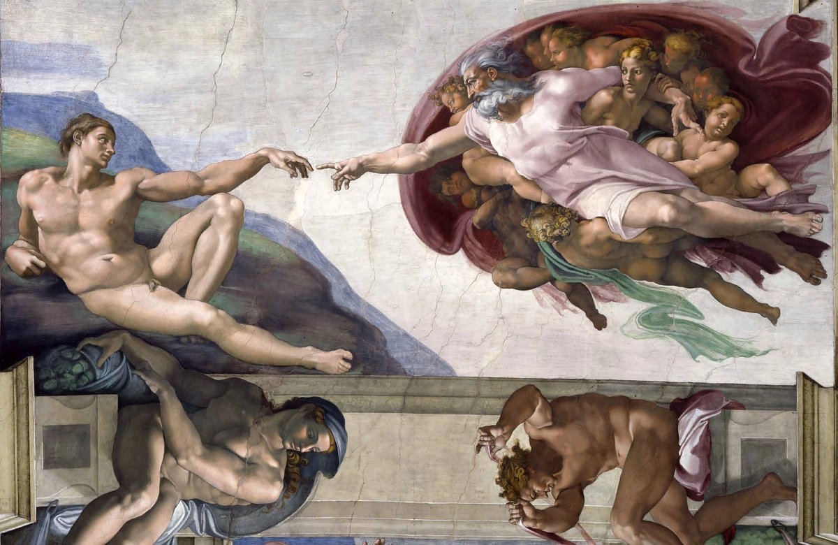 Michelangelo's The Creation of Adam (1511) in the Sistine Chapel