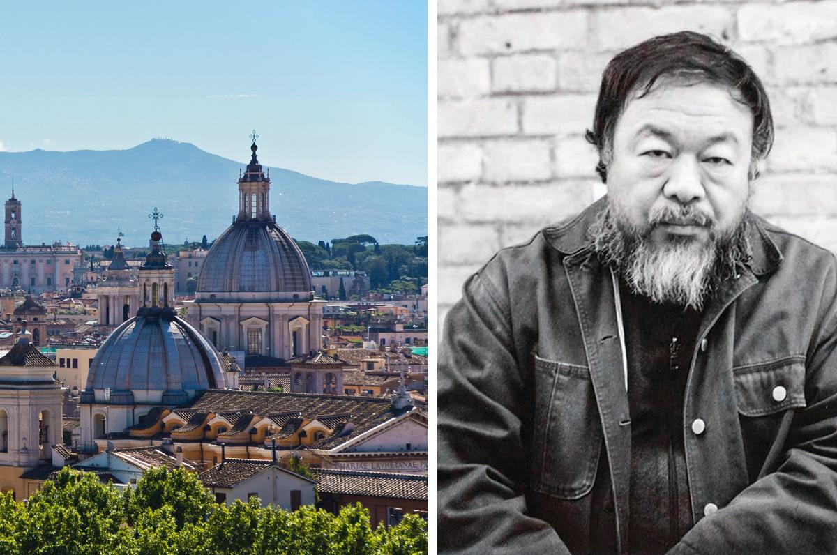 Italy's museums have closed again to prevent the spread of coronavirus, while the Chinese artist's Instagram meme about the pandemic hit a nerve online Left: Rome, photo: Bert Kaufmann; right: Ai Weiwei, photo: © Alfred Weidinger