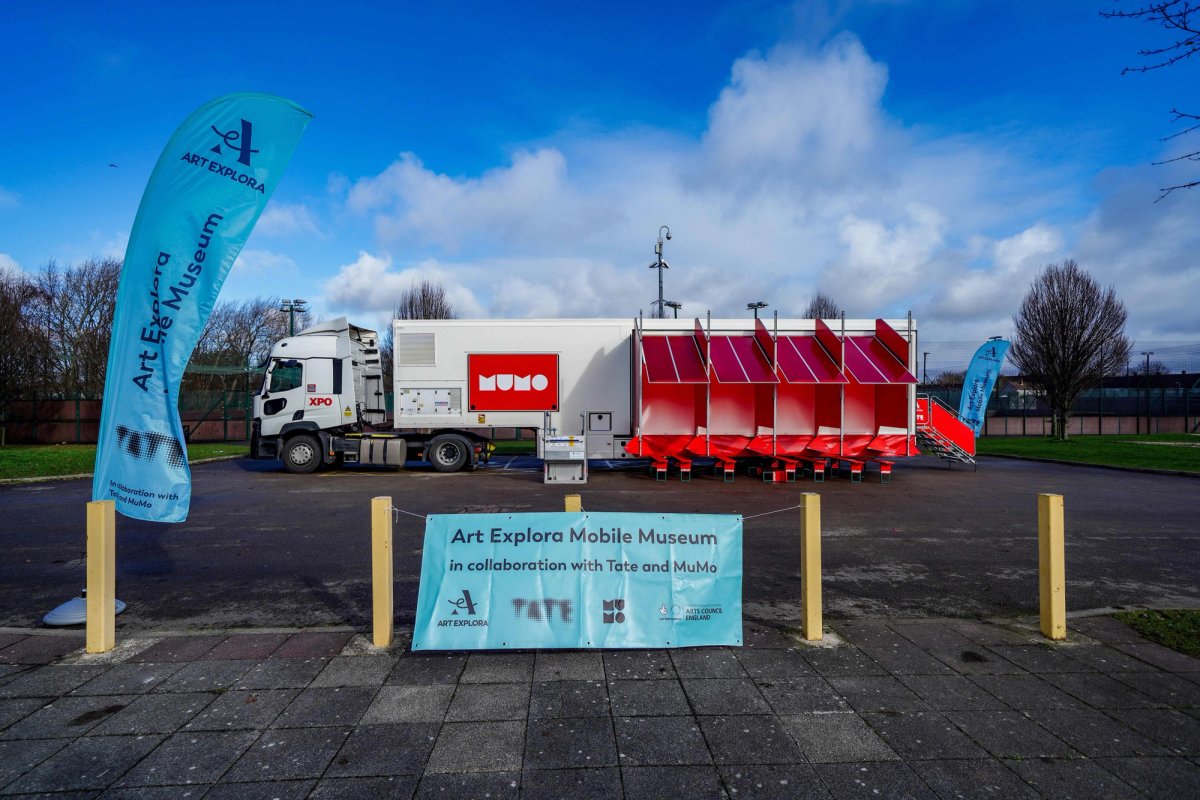 The Art Explora Mobile Museum in collaboration with Tate and Mumo © Peter Byrne, PA Wire, courtesy Tate/Art Explora/© matali crasset. ADAGP. All rights reserved. DACS 2023