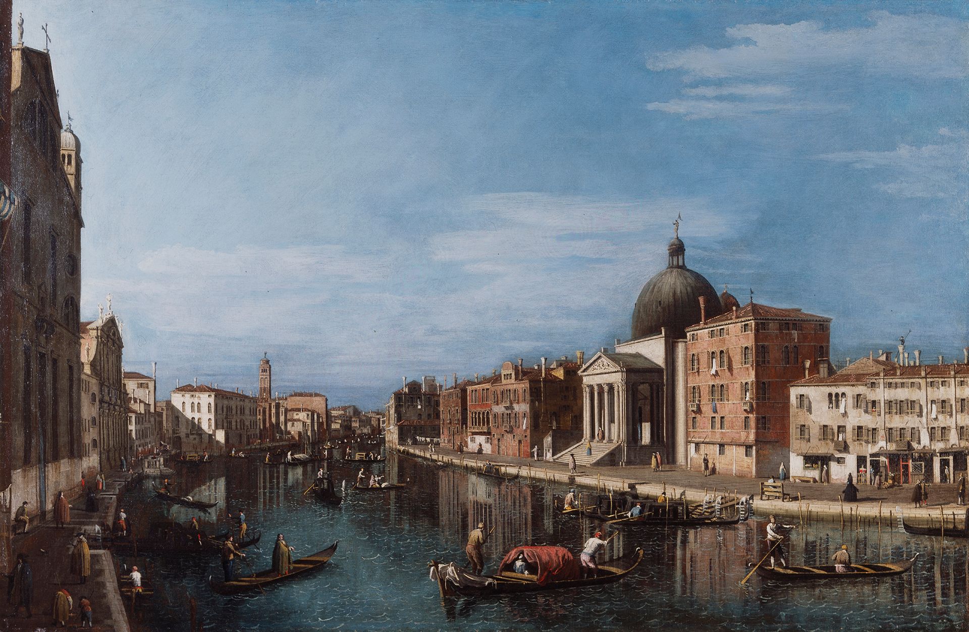 A painting of Venice's Grand Canal, previously thought to be by Canaletto, has been attributed to his teenage nephew