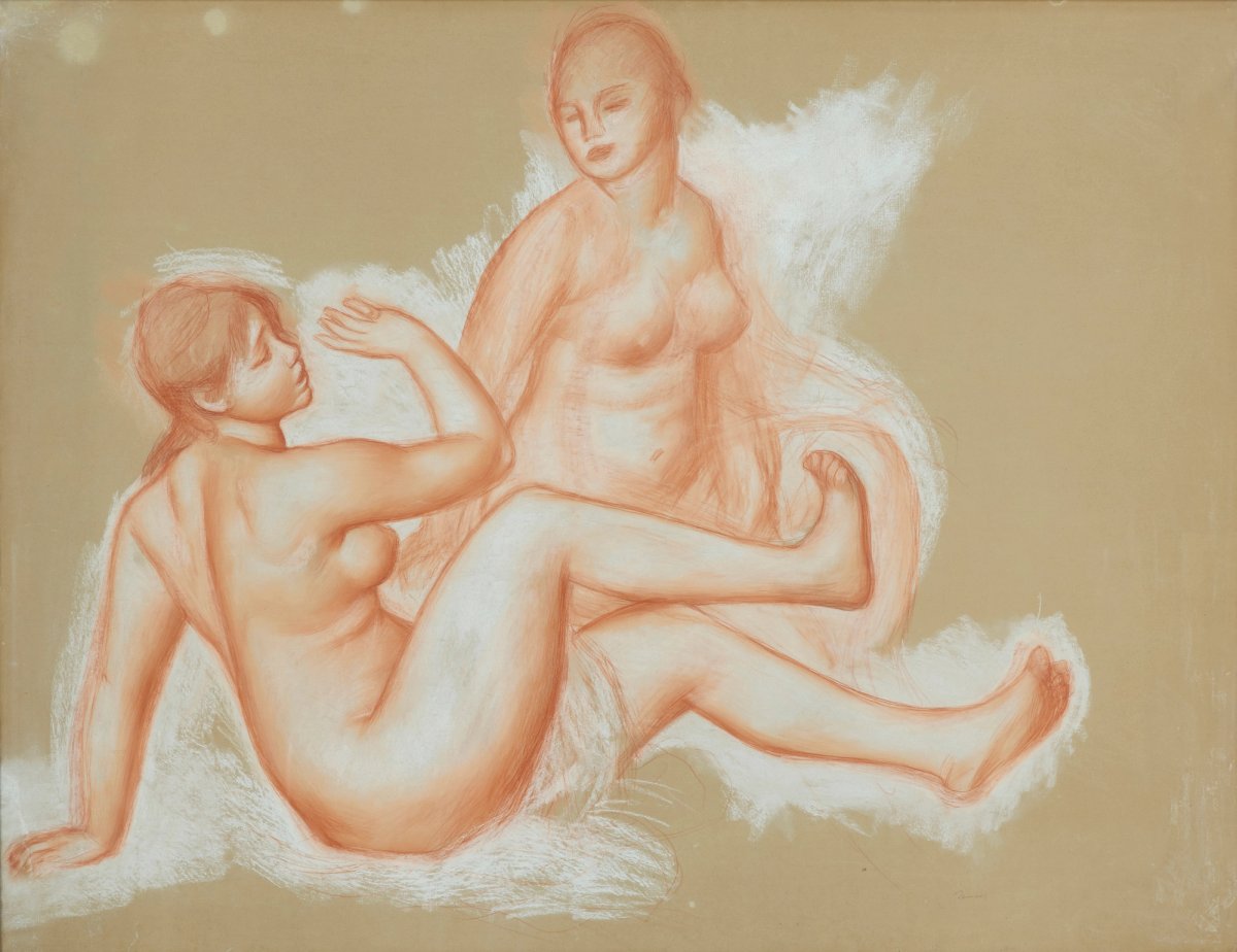 Pierre-Auguste Renoir, Bathers (Study for The Great Bathers) (1884-87) Courtesy of the Morgan Library and Museum, New York. Bequest of Drue Heinz