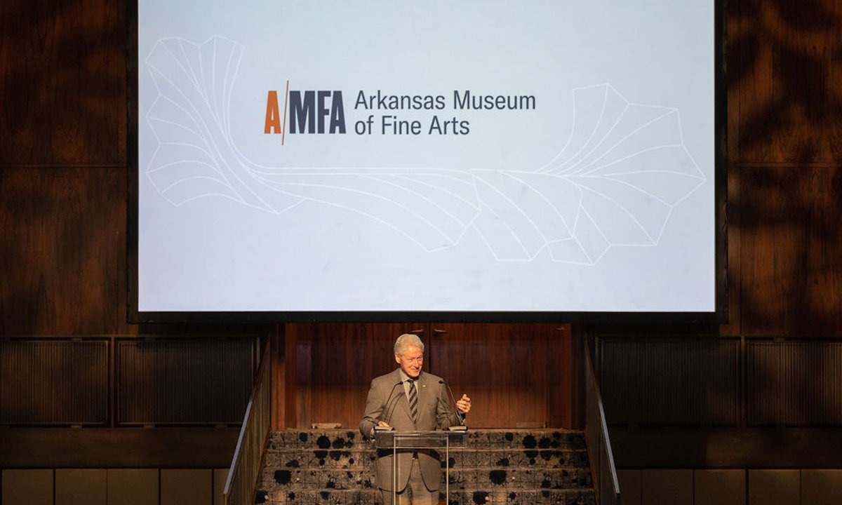 Former president Bill Clinton previews 5m expansion of the Arkansas Museum of Fine Arts Former president Bill Clinton previews 5m expansion of the Arkansas Museum of Fine Arts