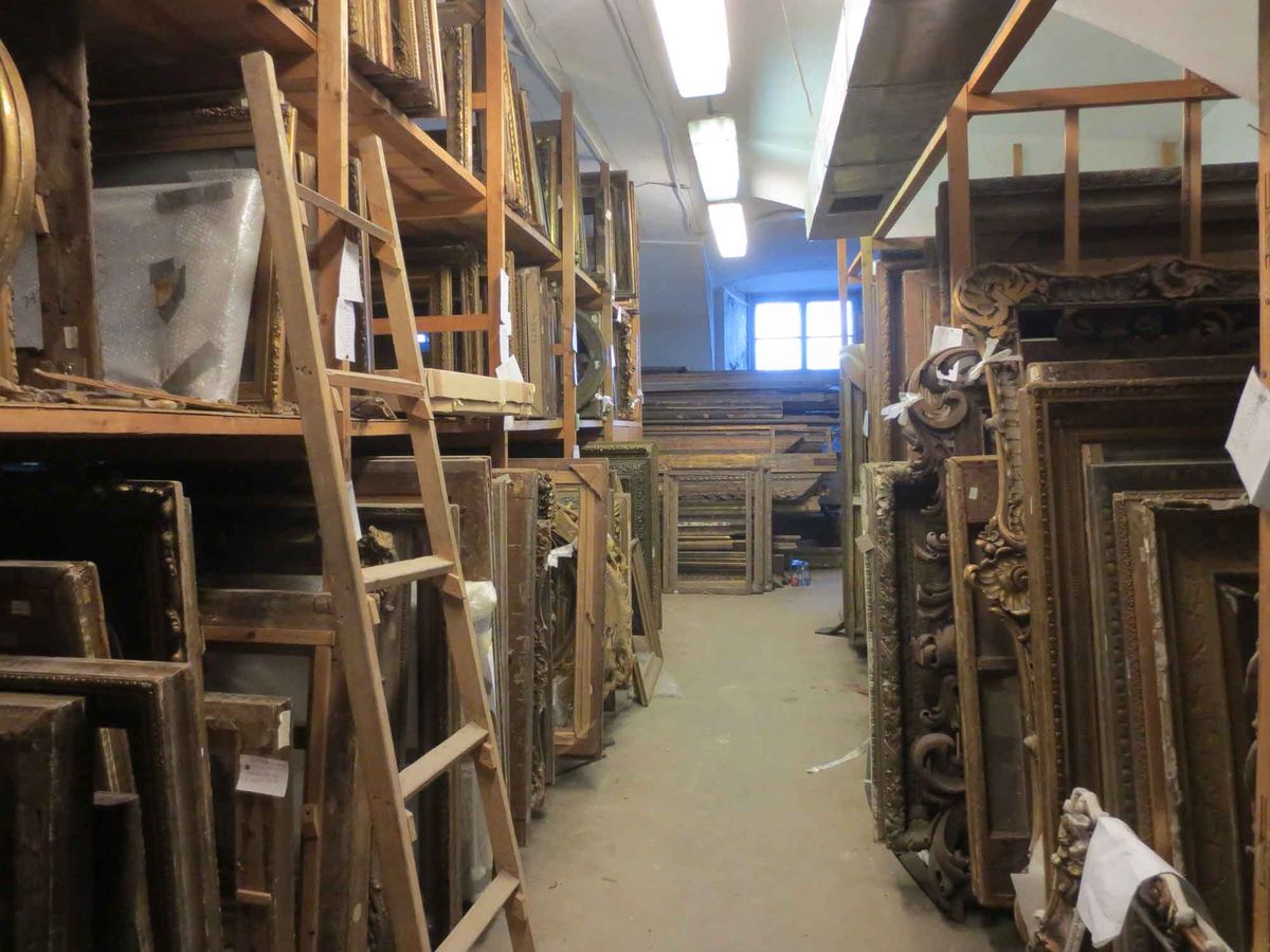 Thousands of antique frames are stored in the basement of the State Russian Museum in St Petersburg, but are officially classified as near-worthless "supplies" rather than museum objects 