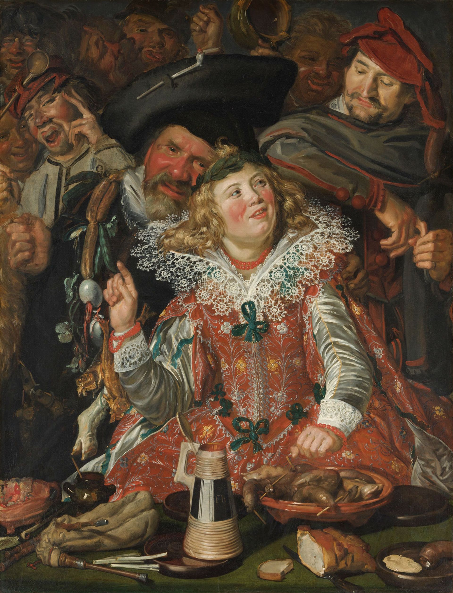 Merrymakers at Shrovetideca (around 1616-17) by Frans Hals