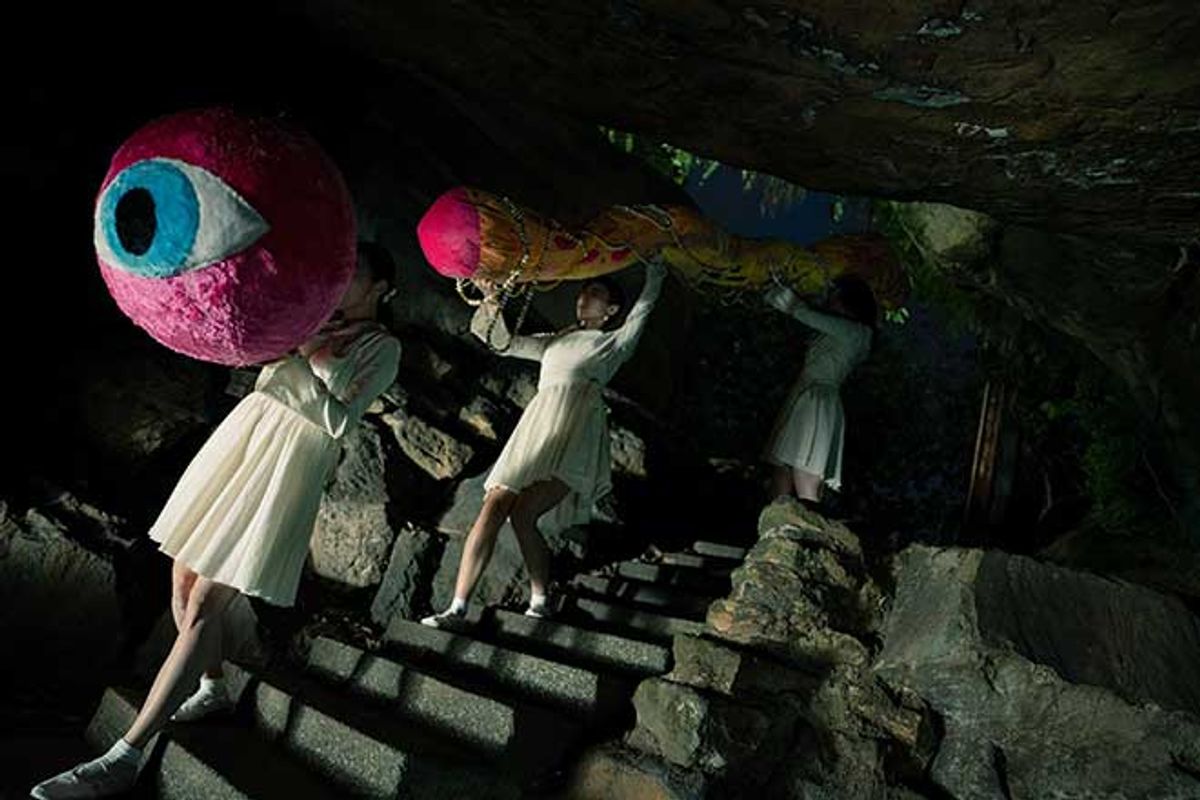 Ting-Tong Chang’s The Blue Wave Women employs Korean folk songs and shamanic tales Photo: Liu Che Chun; courtesy the artist and nca|nichido contemporary art