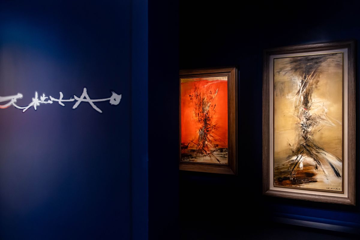 Two works by Zao Wou-Ki from the artist’s Hurricane Period, 22.6.63 and 24.10.63 were sold for a total of HK$100m at Phillips last week Image courtesy of Phillips