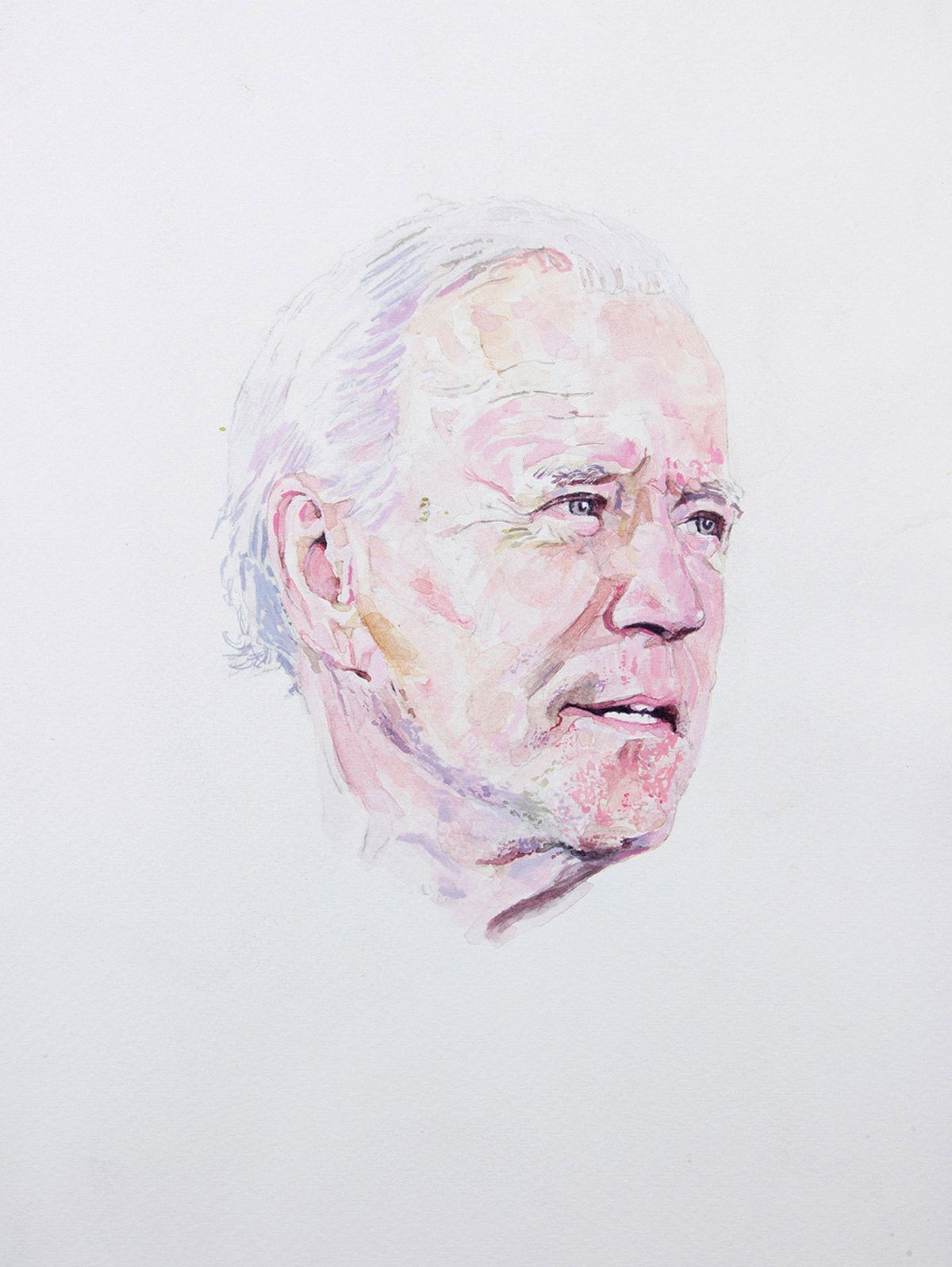 Joe Biden (Democratic Presidential Nominee) (2020) by William Powhida, one of seven artists commissioned to document the events of last year Courtesy of the artist and Postmasters Gallery