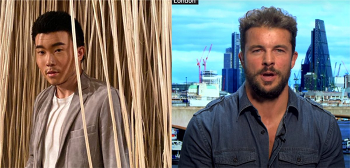 Michael Xufu Huang (left) sought $1.3m in damages from Federico Castero Debernardi (right). Courtesy X Museum / Frieze