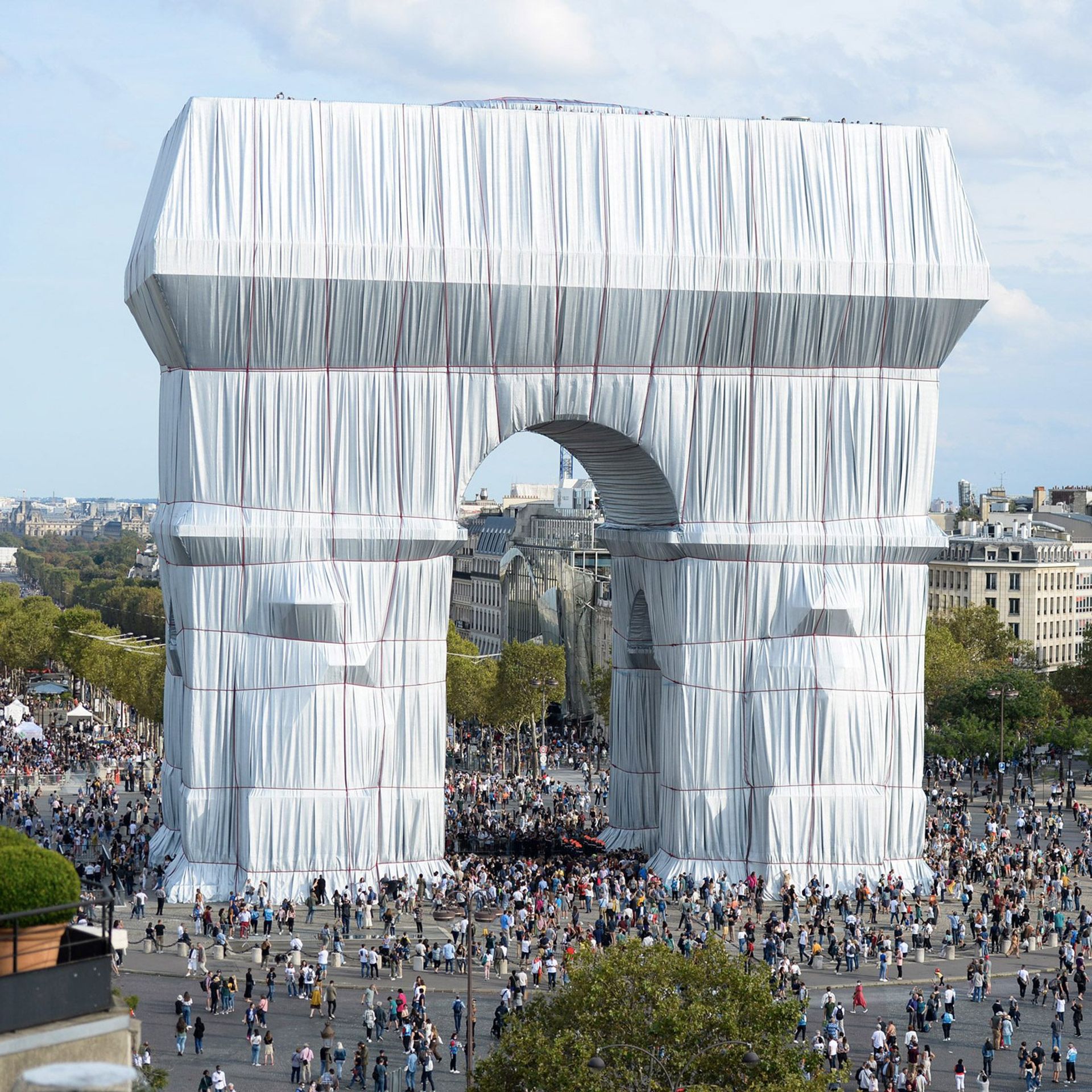 Christo and Jeanne Claude's dream to wrap the Arc de Triomphe was finally realised in October