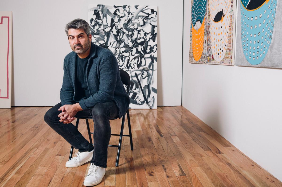 Dealer Robert Blumenthal in his New York gallery. Photo: Frank Sun