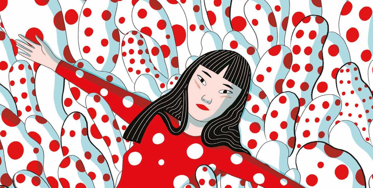 Cover detail from Kusama: The Graphic Novel (Laurence King) Cover detail from Kusama: The Graphic Novel (Laurence King)