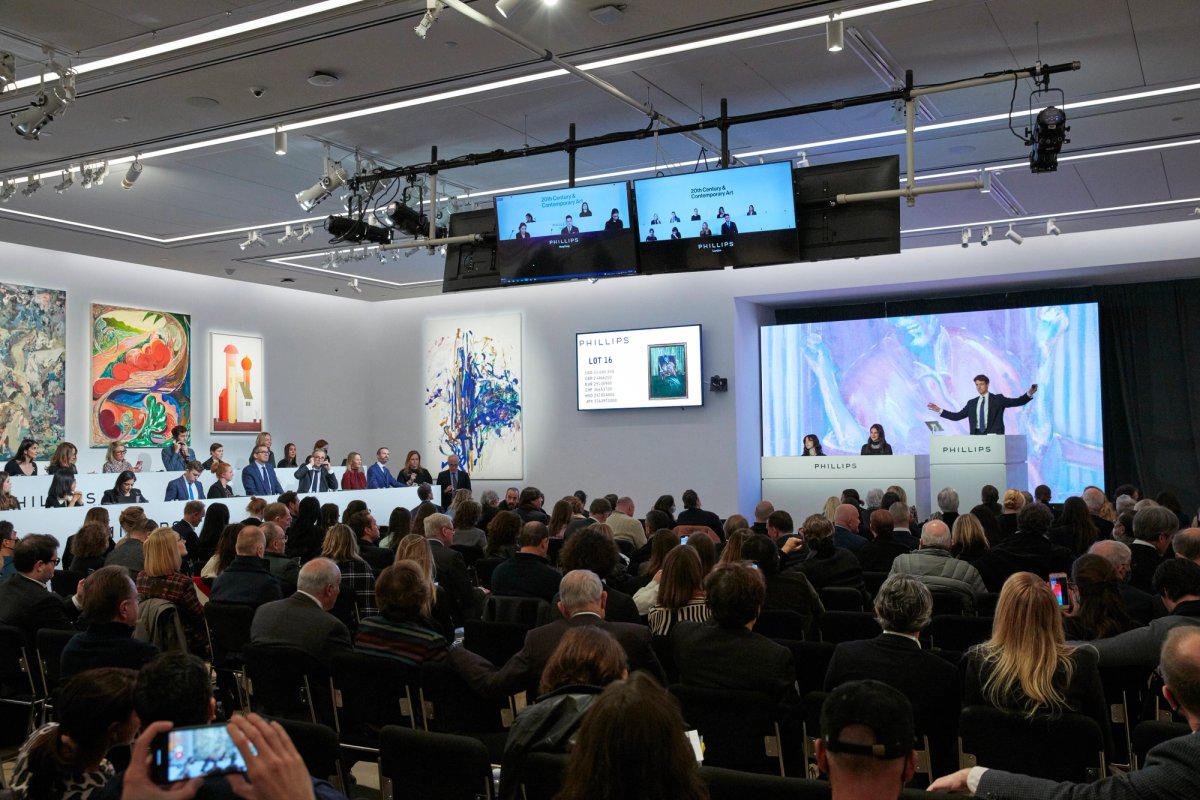 The Phillips saleroom last night
Courtesy of Phillips