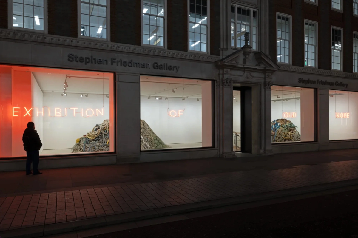 A visitor outside David Shrigley's show at Stephen Friedman Gallery in 2025, shortly before the gallery was declared insolvent. Courtesy of Stephen Friedman Gallery 