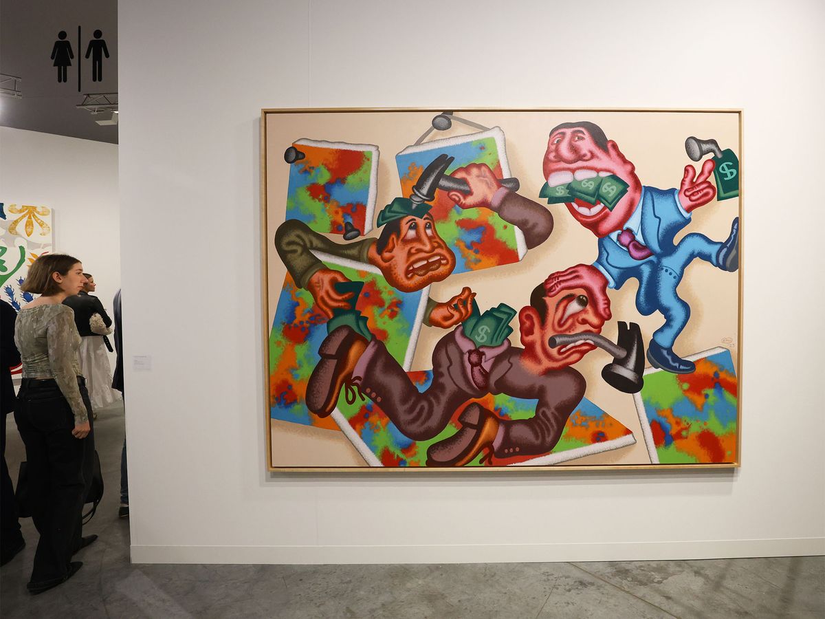 Peter Saul's Bad Day at the Gallery (2023) at Art Basel Miami Beach Photo © Liliana Mora