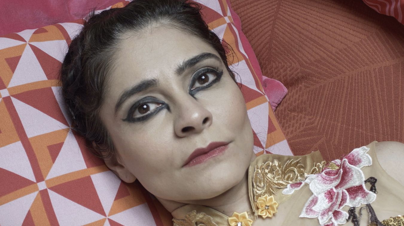 Still from Shirin Neshat’s film trilogy Do U Dare!, inspired by Nasim Aghdam, for whom the online world provided a way to express herself

Courtesy of the artist, Gladstone and Lia Rumma Gallery, Milan/Naples


