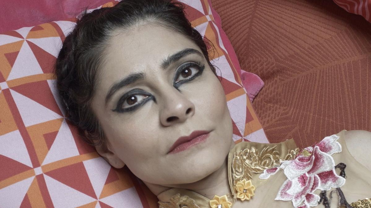 Still from Shirin Neshat’s film trilogy Do U Dare!, inspired by Nasim Aghdam, for whom the online world provided a way to express herself

Courtesy of the artist, Gladstone and Lia Rumma Gallery, Milan/Naples


