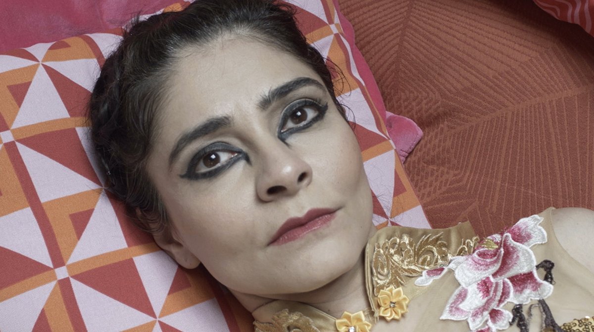 Still from Shirin Neshat’s film trilogy Do U Dare!, inspired by Nasim Aghdam, for whom the online world provided a way to express herself
Courtesy of the artist, Gladstone and Lia Rumma Gallery, Milan/Naples