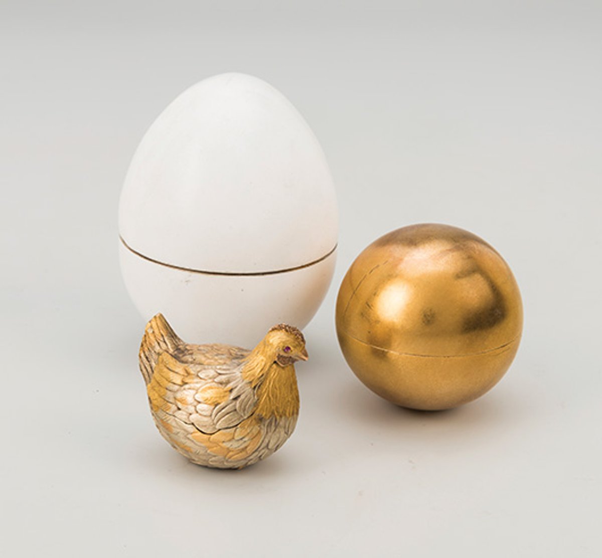 The first Fabergé Egg, commissioned in 1885 by tsar Alexander III, was acquired by the Russian oligarch Viktor Vekselberg Photo: Andrey Terebenin/SHM;Fabergé Museum